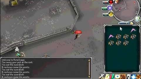 Mining runite ores, fail pked