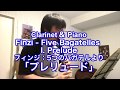 【クラリネット】フィンジ：5つのバガテルより「プレリュード」Clarinet＆Piano Finzi   Five Bagatelles I  Prelude