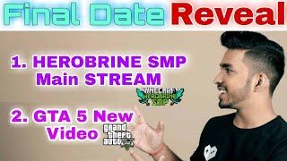 Herobrine SMP MainStream Final Date | Gta 5 new video | 20 Million surprise