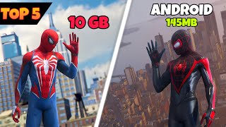 I Found 5 Spider-Man Games That Feel Like Spiderman 2 🕸️ (Mobile) 😱