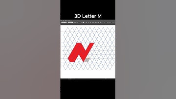 Adobe Illustrator Tutorial | Modern 3D Letter M | #shorts #graphicdesign #illustrator #3d
