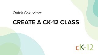 Create A Ck-12 Class