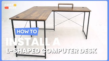 How to Install the 95 Inch L-Shaped Long Reversible Computer Desk | CB10122 #costway #howto