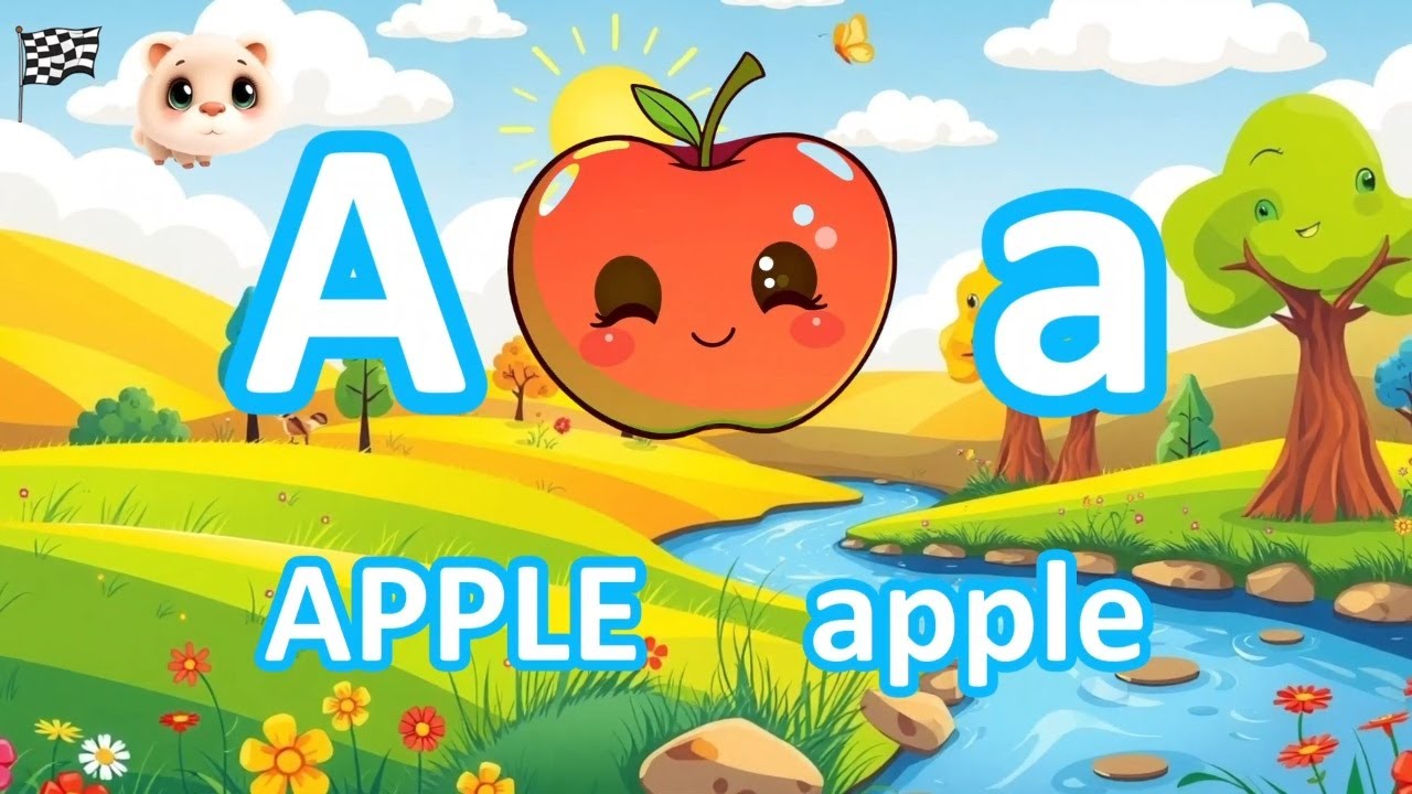 A for Apple Nursery Rhyme | ABCD Phonics Song | Kids Learning English ...