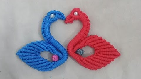 macrame swan easy tutorial step by step #Macrame New design