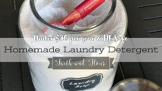 DIY HE Laundry Soap | How to Make Homemade Laundry Detergent for under $30 Per Year!