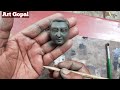 Small  kartik vishwakarma  face making easy process  durga puja special artgopal
