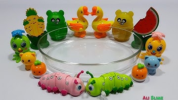 MIXING RANDOM THINGS INTO CLEAR SLIME! RELAXING SLIME VIDEO #61! ALI SLIME