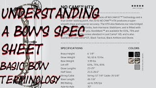How to read bow specifications understand basic bow terminology IBO speed, brace height, let off