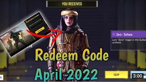 *NEW* CODM APRIL 2022 NEW REDEEM CODE | CALL OF DUTY MOBILE NEW REDEEM CODE APRIL 2022 AMAZING CODE
