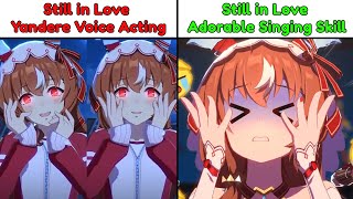 Still in Love Yandere Voice Acting Vs Adorable Singing Skills (Tracen Ondo)