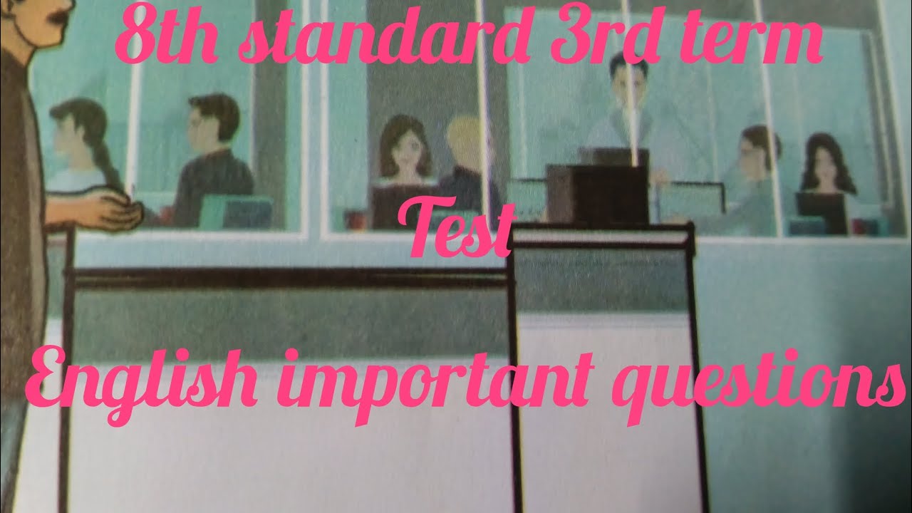 8th standard third term test English important questions ❤️❤️😊😊