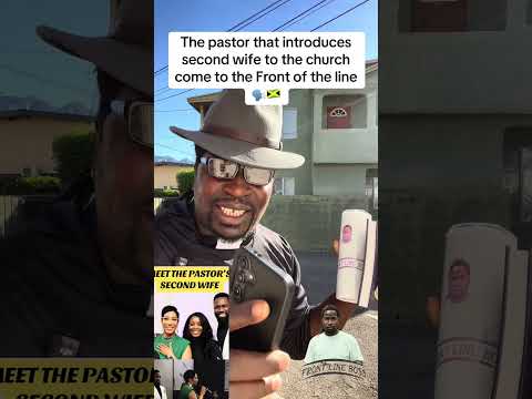The pastor that introduces second wife to the church come to the front of the line 