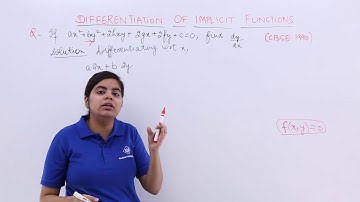 Class 12th – Problem 1 on Implicit Functions | Continuity and Differentiability | Tutorials Point