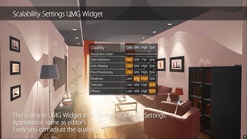 UE4:Scalability Settings UMG Widget