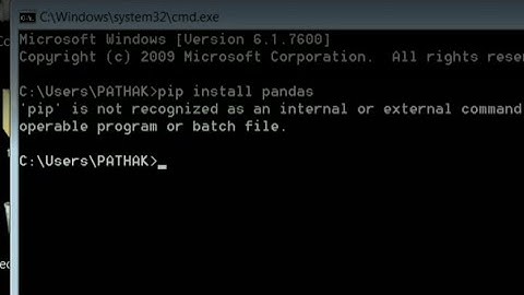 Pip is not recognised as an internal or external |  python tutorial
