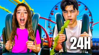 L'ULTIMO CHE SCENDE DALLE MONTAGNE RUSSE VINCE 1000€! *con il mio ragazzo* screenshot 5