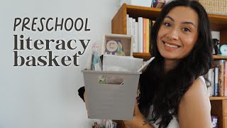 What's in Our Preschool Literacy Morning Basket | 23-24 Pre-k Homeschool