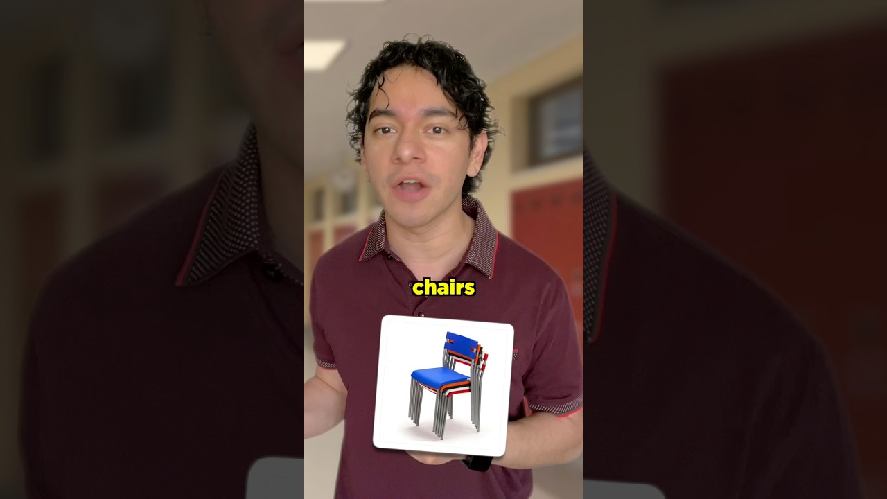 Carrying chairs in school chaos…