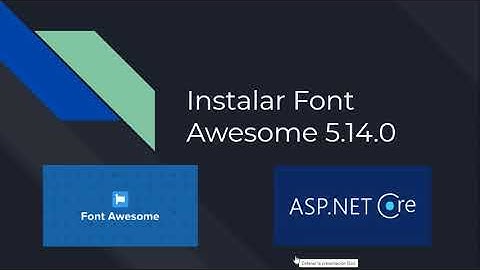 Instalar Font Awesome en un proyecto ASP.NET Core