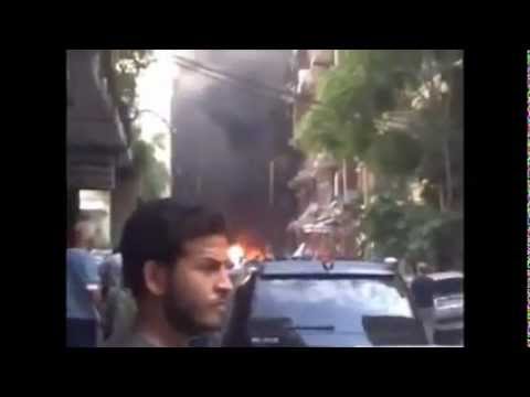 عنصر حزب الله حسين عنيسي في محيط مسرح اغتيال وسام الحسن