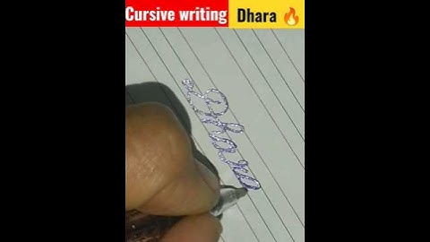 cursive writing dhara नाम धारा का #ytshort #shorts
