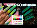 GLOW IN THE DARK ACRYLICS FROM SAVILAND | XL Ombré Nails + Giveaway!!