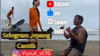 Tamu cantik selegram dari Jepang aduh #bali #bule #dawavessurf