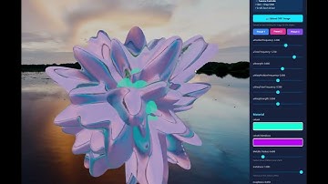 Metallic Fluid 3D Visualizer - Three.js