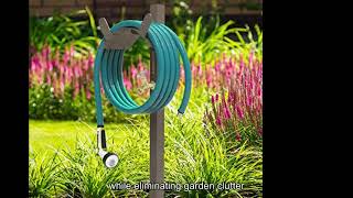 Aqua Joe SJ-SHSBB Garden Hose Solid Brass Faucet w/Quick Install Anchor Base, Free-Standing, Tan