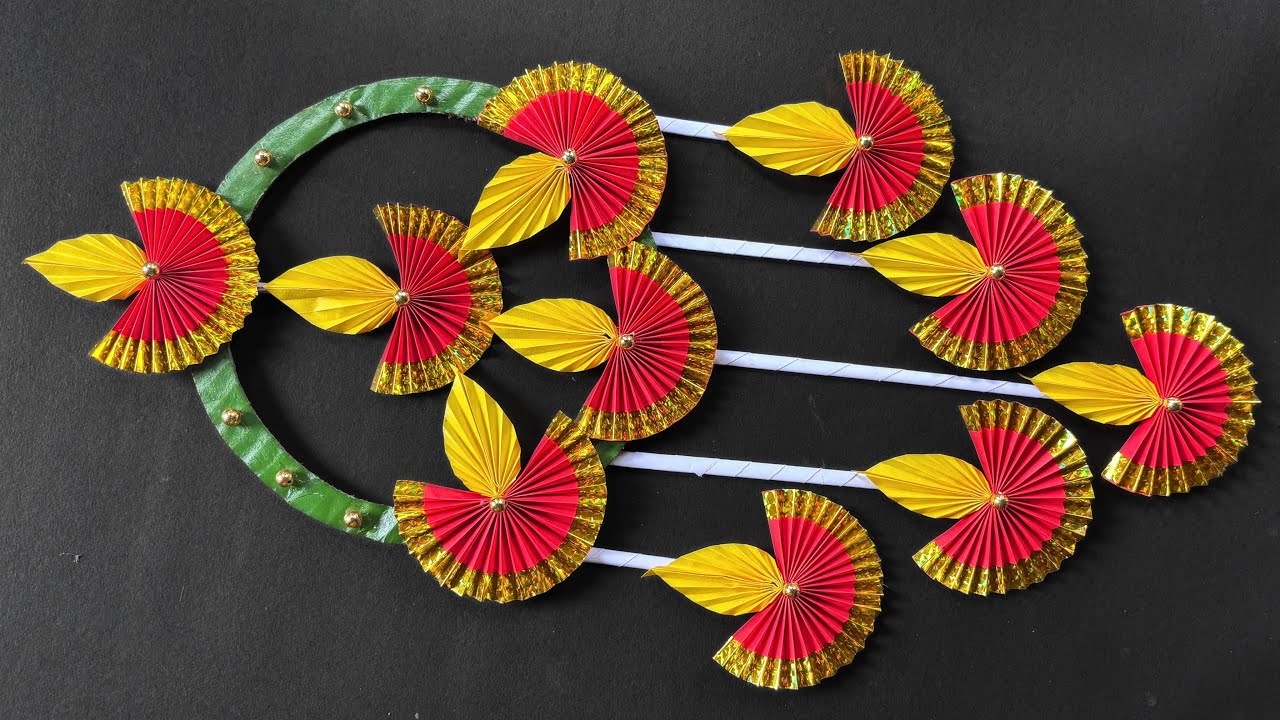 Paper Diya Wall Hanging / Diwali Decoration / Diwali Craft Ideas #wallhanging #diwali