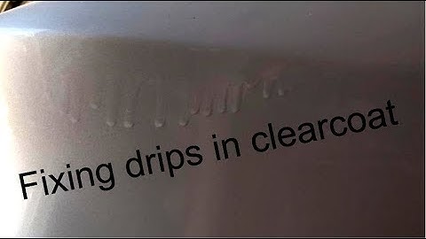 How to repair clear coat drips