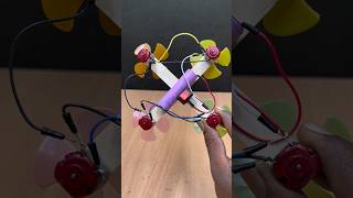 DIY drone with Dc motor project and battery #diy #drone #shortsfeed #project #shorts