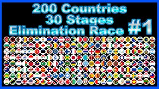 200 Countries 30 Stages Elimination Marble Race In Algodoo Marble Factory