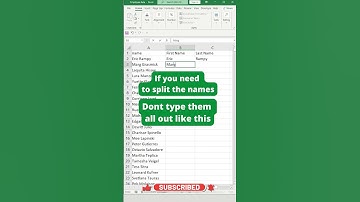 Excel | Best Ways to Split Names | Formulas