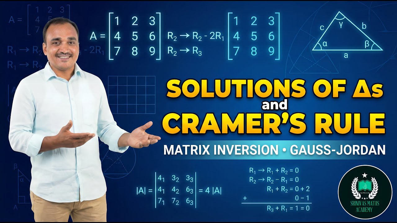 Cramer's rule Matrix inversion method ||Engineering maths||@SRINIVAS ...