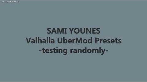 LBX STRIPPER SAMI YOUNES  Valhalla ÜberMod Presets testing