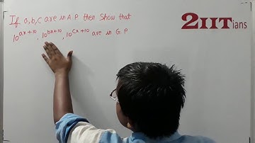 AP & GP Ex9.4 Bonus5 Class X ICSE | IIT JEE  If a, b, c are in A.P., then show that 10ax + 10,