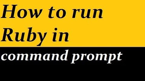 run ruby in command prompt