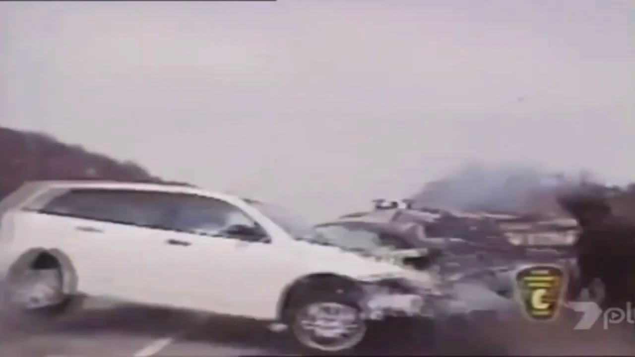 Car Crashes Into State Trooper - YouTube