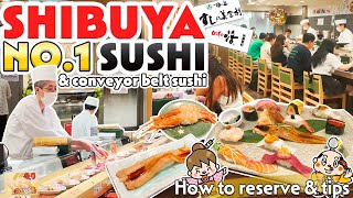 Midori Sushi & Conveyor belt sushi restaurant in Shibuya, Tokyo / Japan Travel Food Vlog