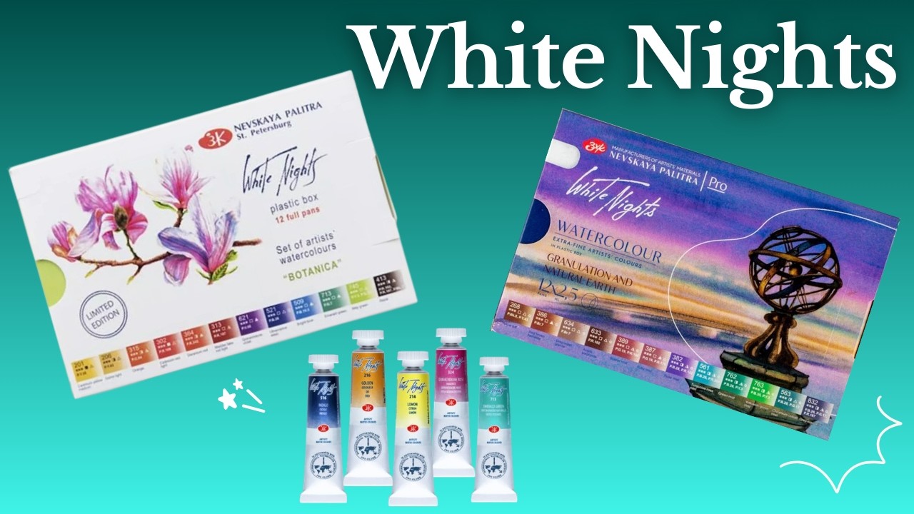 White Nights Watercolors Review | Botanical & Granulation Sets + Tubes