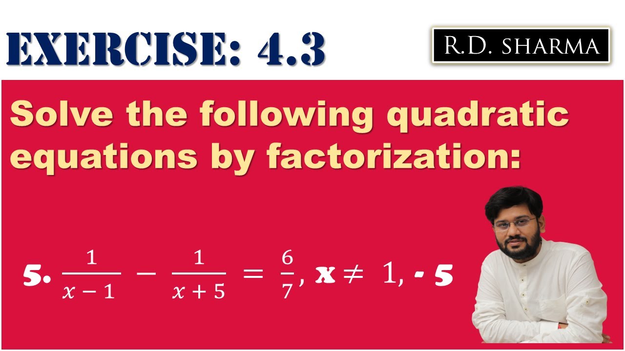 5 | 1/x-1-1/x+5=6/7 | slove the following quadratic equation by ...