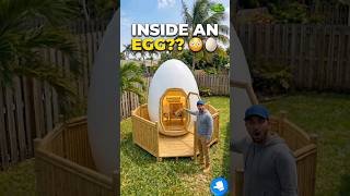 I Built a Luxury Bamboo Room Inside a Giant Egg 🥚 #shorts #bamboo #diy #luxury #craft