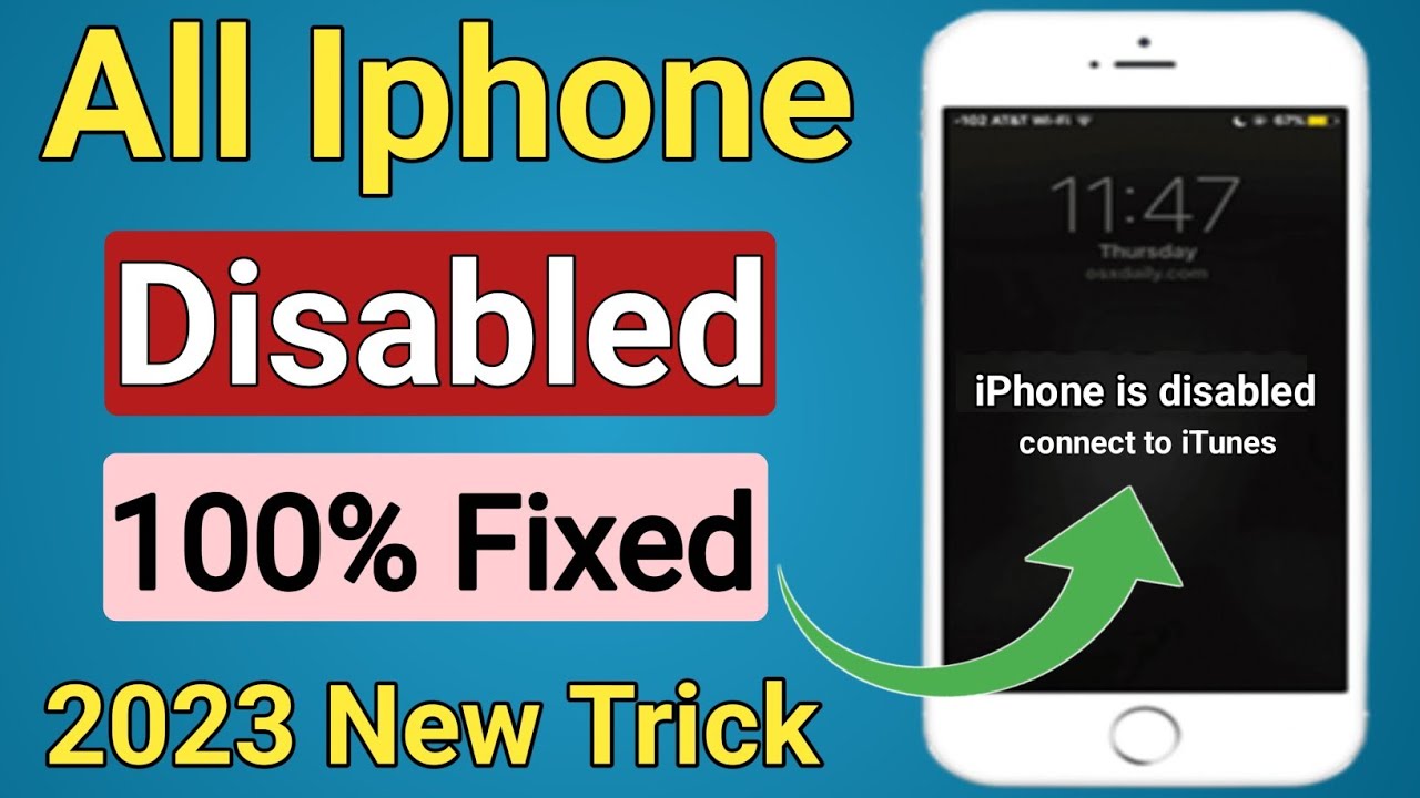 Iphone is disabled connect to itunes 100 fix how to fix iphone