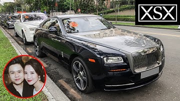 Phan Thành cầm lái Rolls-Royce Wraith 34 tỷ đồng cùng DÀN XE KHỦNG đưa dâu trong đám hỏi | XSX