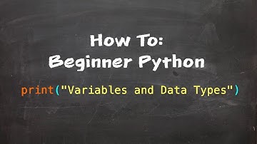 How To: Beginner Python - Part 2 - Types and Operators