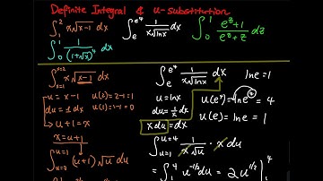 5.5 Part 8/9: Use U-Substitution To Evaluate Definite Integral, Complicated Examples | Integral Calc
