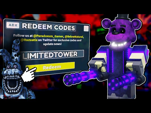 FNAF Tower Defense Codes - Roblox December 2023 