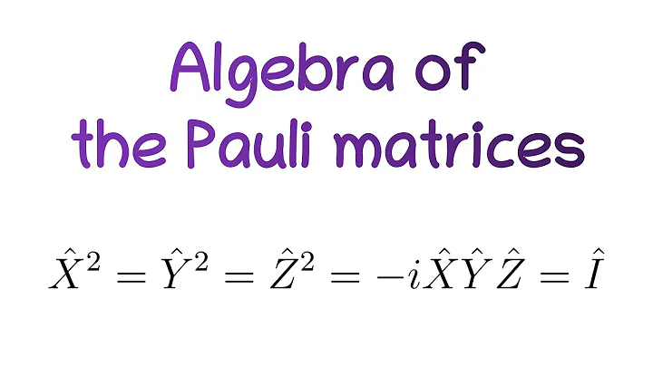 Algebra of the Pauli matrices